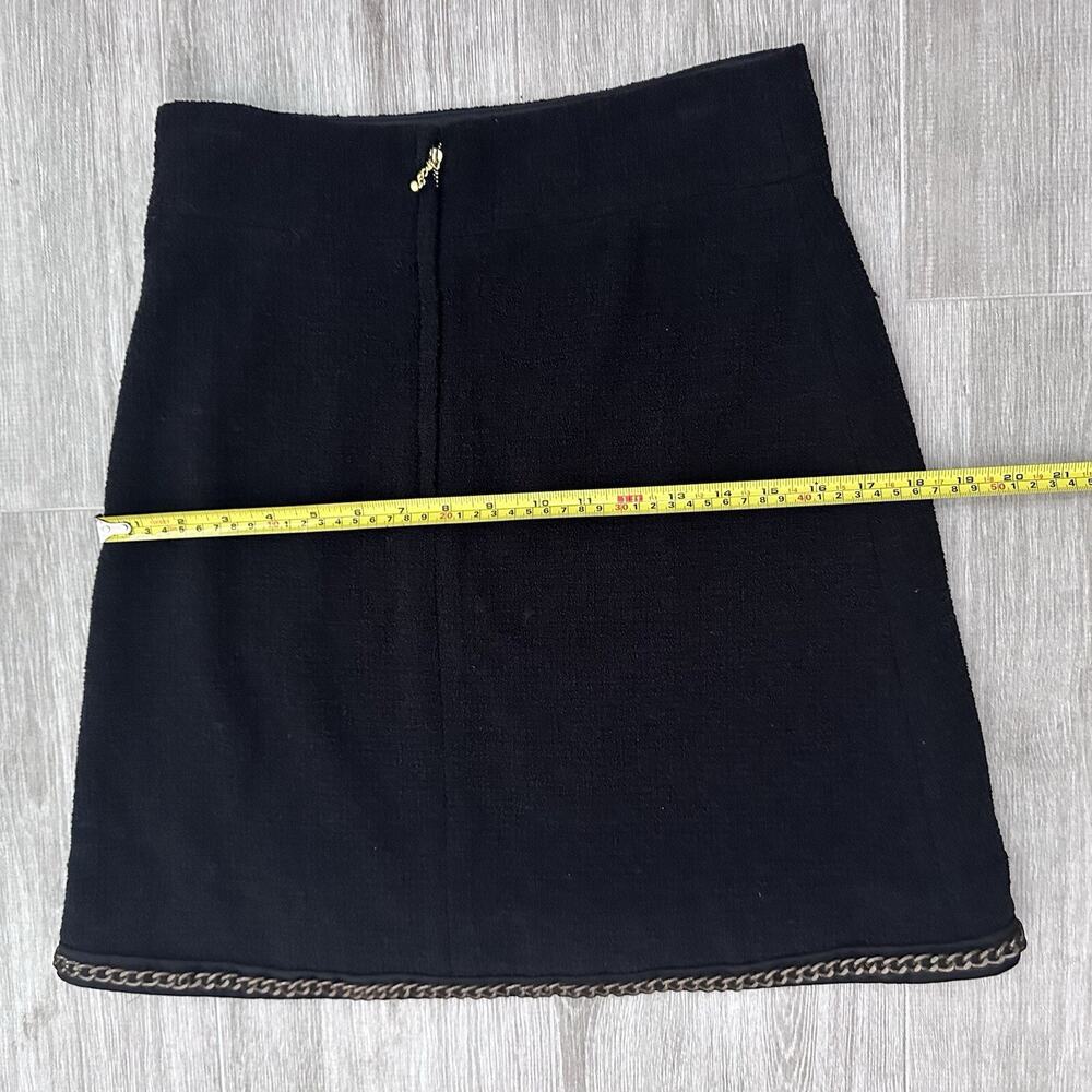 Kate Spade Classy Feminine Skirt The Rules Black Chain A Line Skirt Tweed Size 4 - Picture 12 of 14